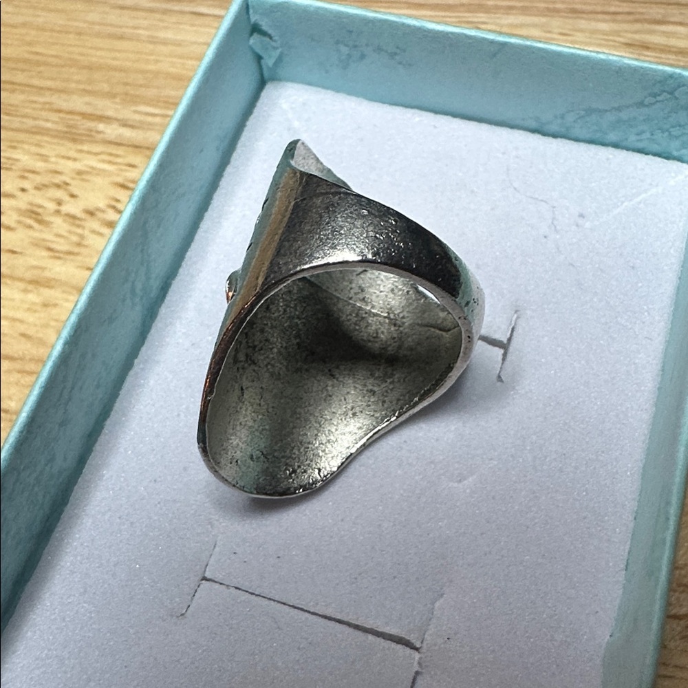 Silver and Turquoise Boho Ring - Picture 3 of 4